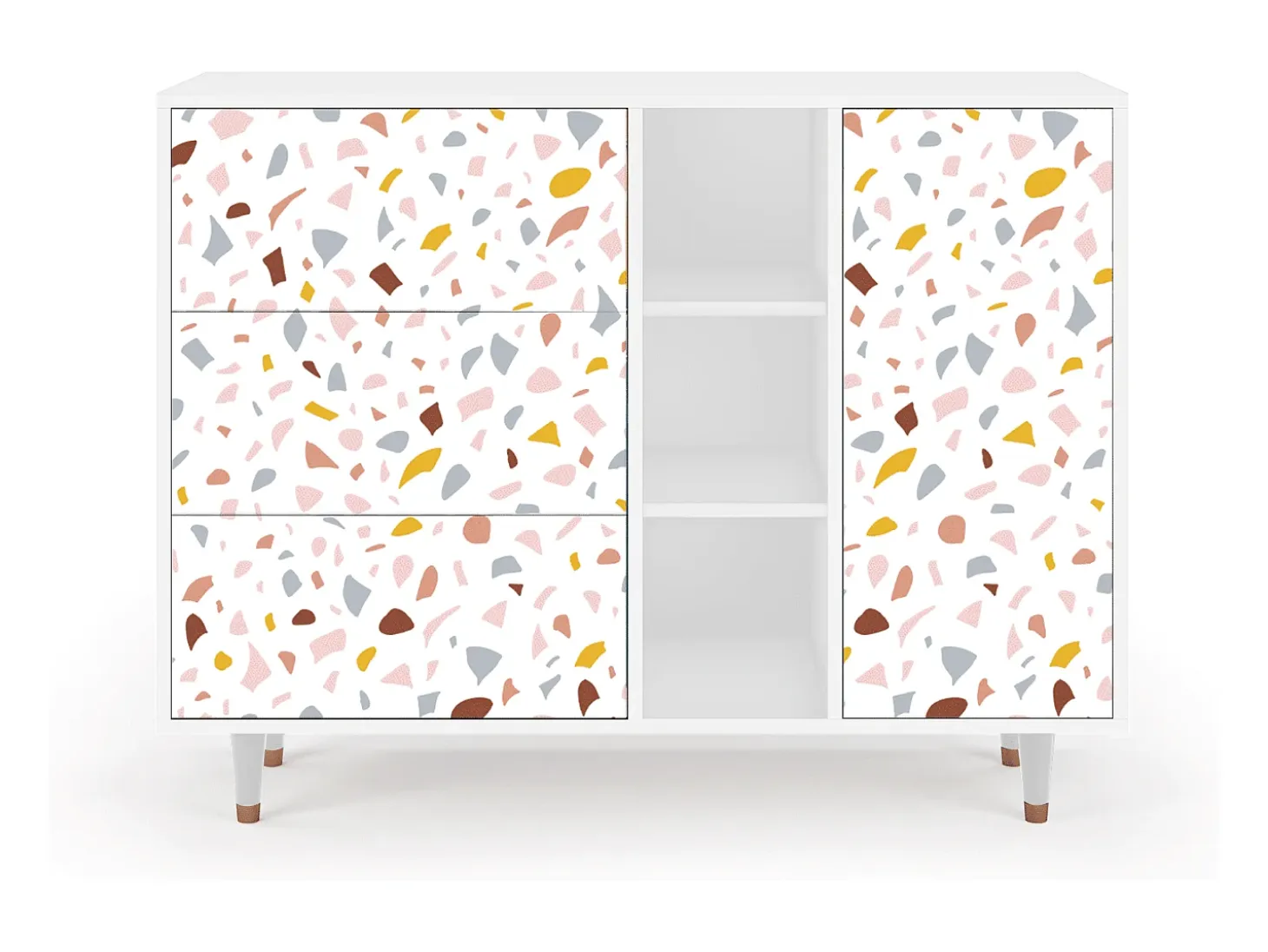 Aparador - 125x98x48 cm - BS2 - Marmelade Cheese, Blanco