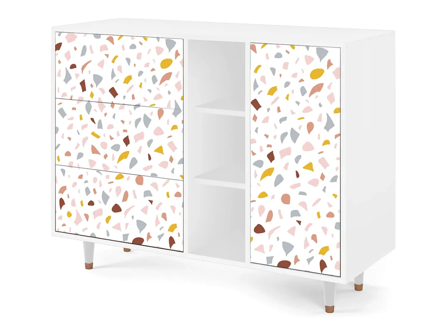 Aparador - 125x98x48 cm - BS2 - Marmelade Cheese, Blanco