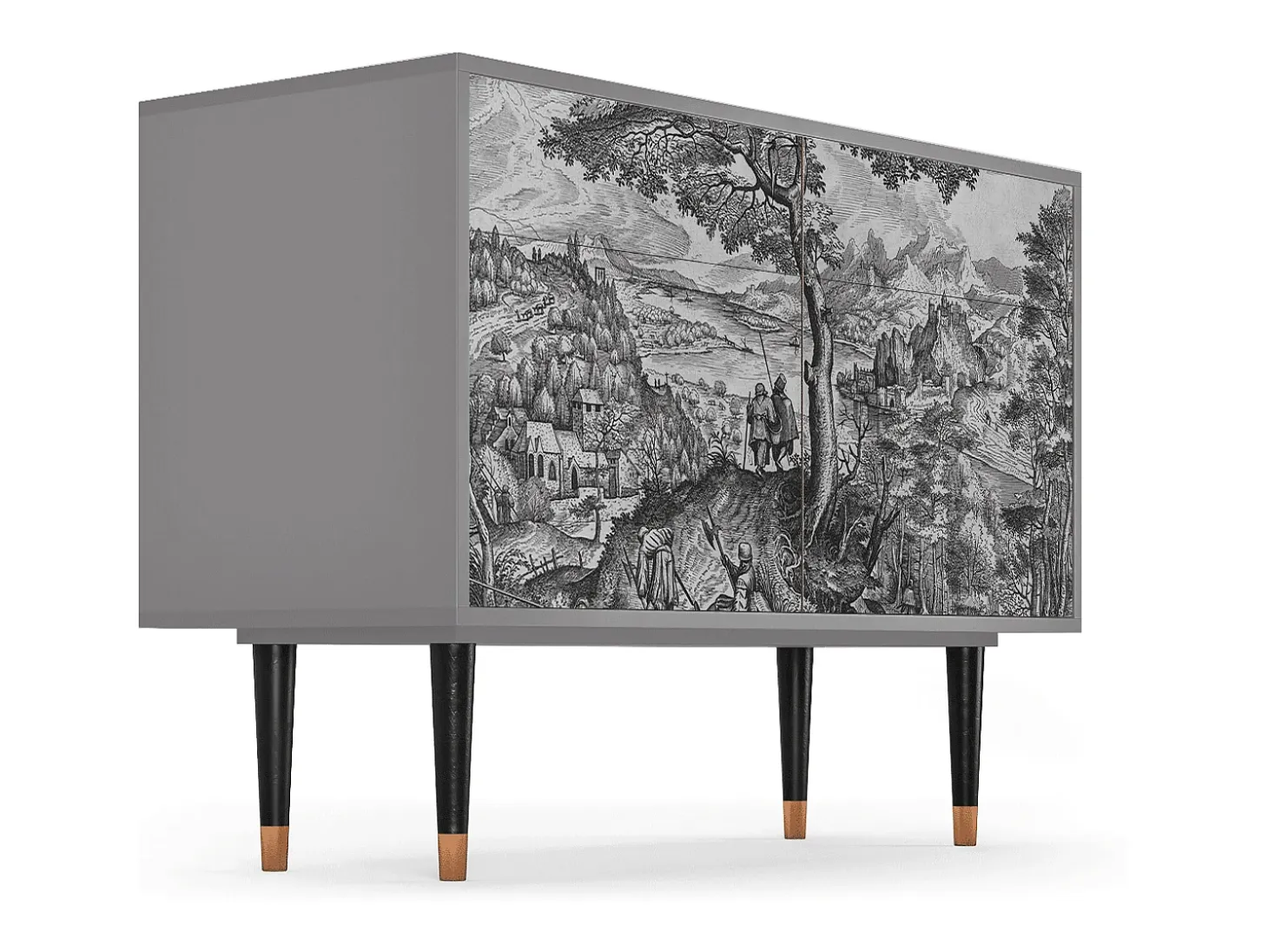 Aparador - 115x85x48 cm - BS4 - Milites Requiescentes, Gris