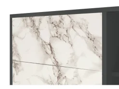 Aparador - 125x98x48 cm - BS2 - Milk Marble, Antracita