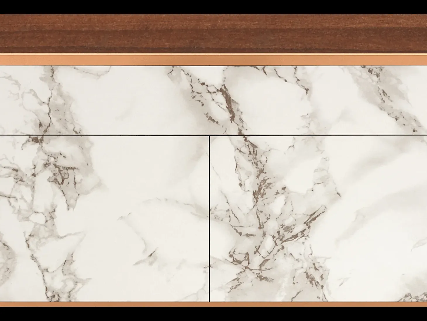Aparador - 115x85x48 cm - BS4 - Milk Marble, Nogal
