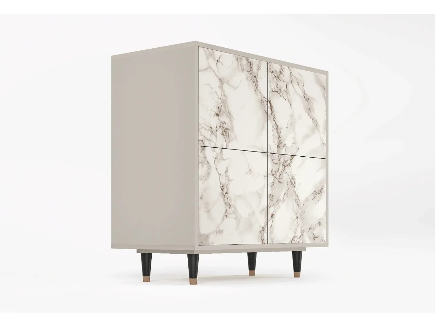 Aparador - 94x96x48 cm - BS3 - Milk Marble, Arena