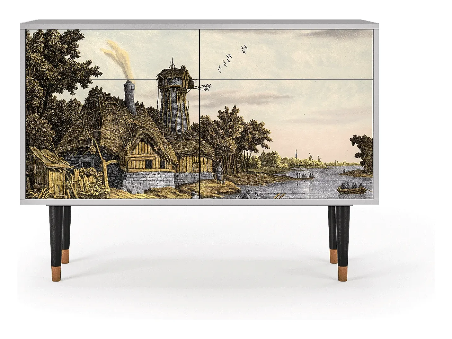 Aparador - 115x85x48 cm - BS4 - Mill along a River, Gris
