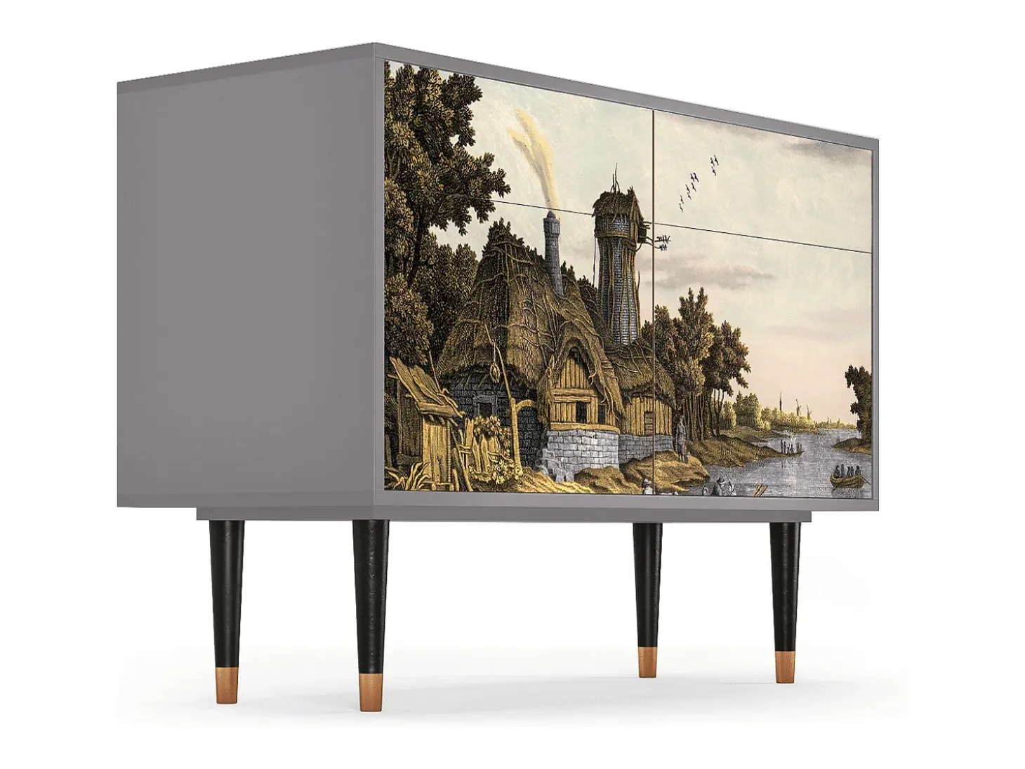 Aparador - 115x85x48 cm - BS4 - Mill along a River, Gris