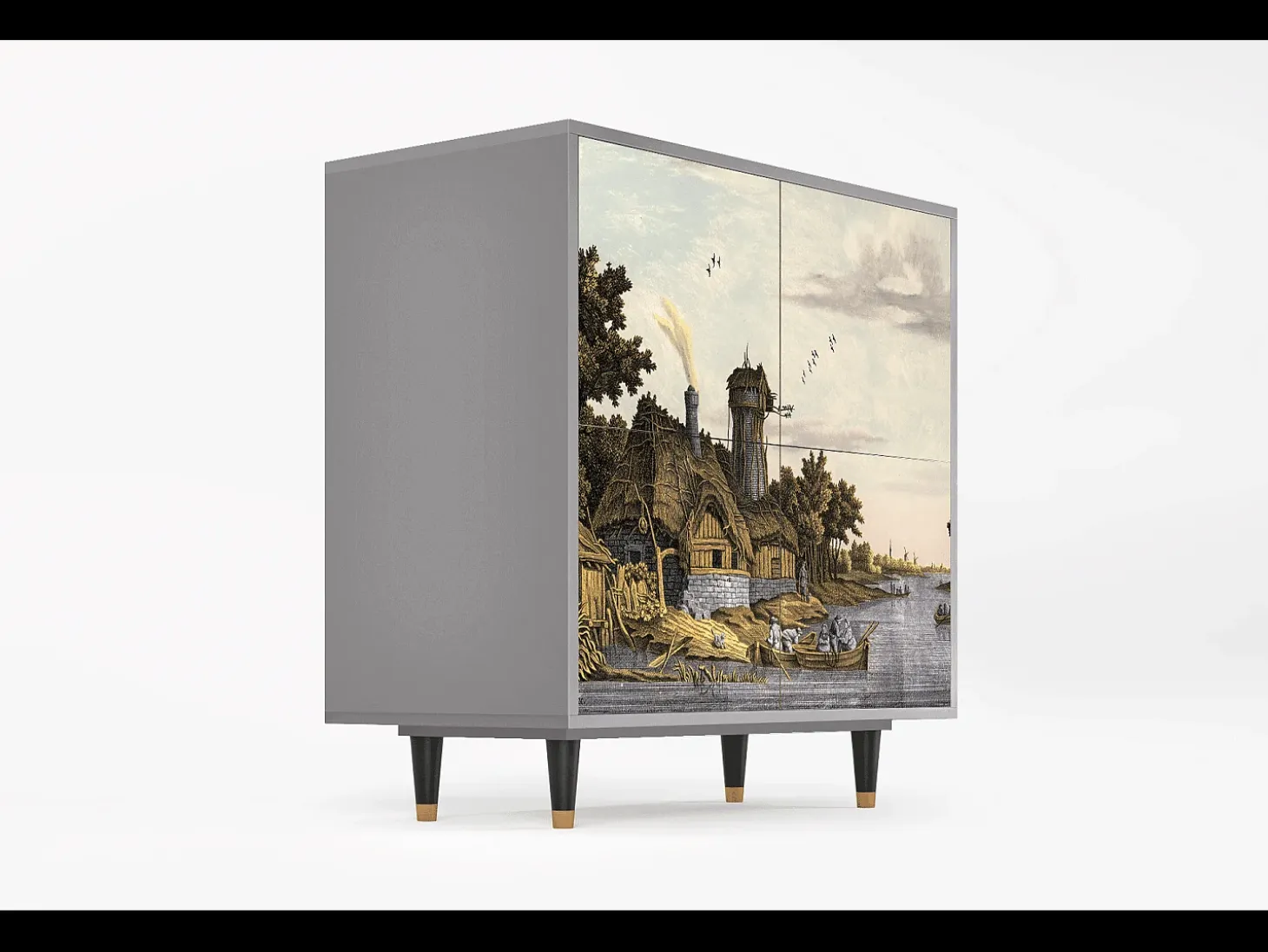 Aparador - 94x96x48 cm - BS3 - Mill along a River, Gris