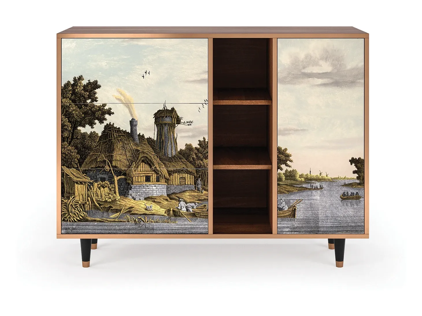 Aparador - 125x98x48 cm - BS2 - Mill along a River, Nogal