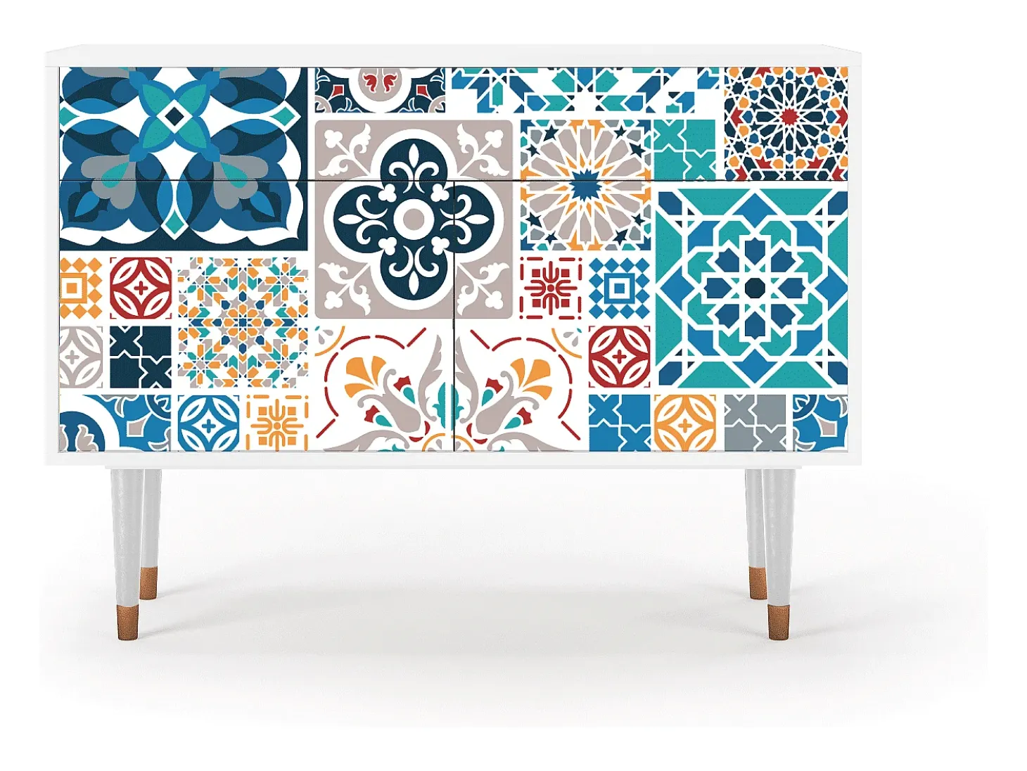 Aparador - 115x85x48 cm - BS4 - Moroccan Market, Blanco