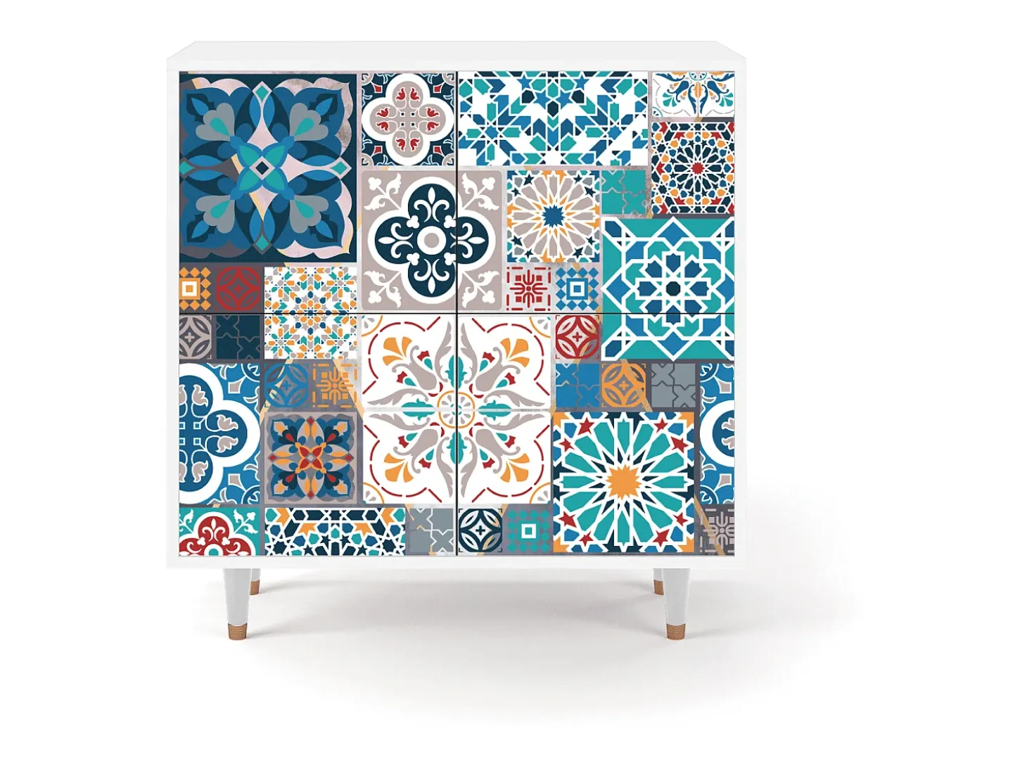 Aparador - 94x96x48 cm - BS3 - Moroccan Market, Blanco