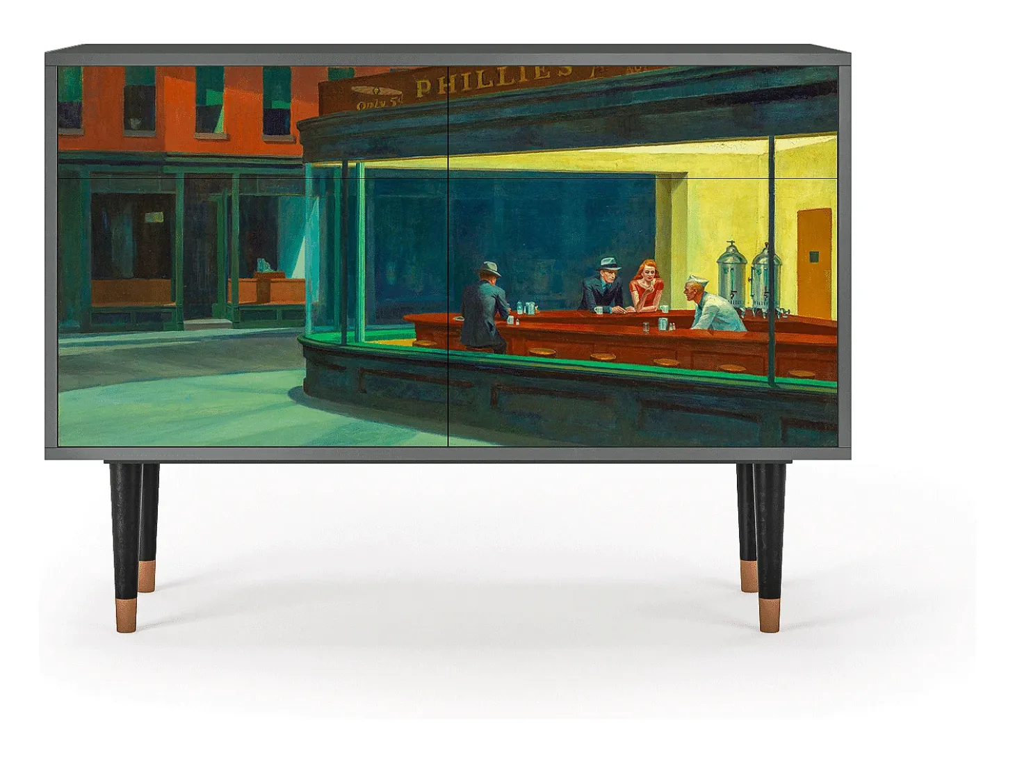 Aparador - 115x85x48 cm - BS4 - Nighthawks by Hopper, Antracita