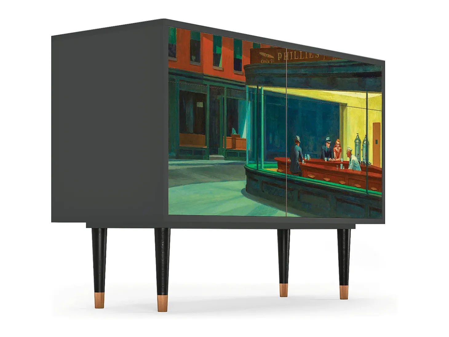 Aparador - 115x85x48 cm - BS4 - Nighthawks by Hopper, Antracita
