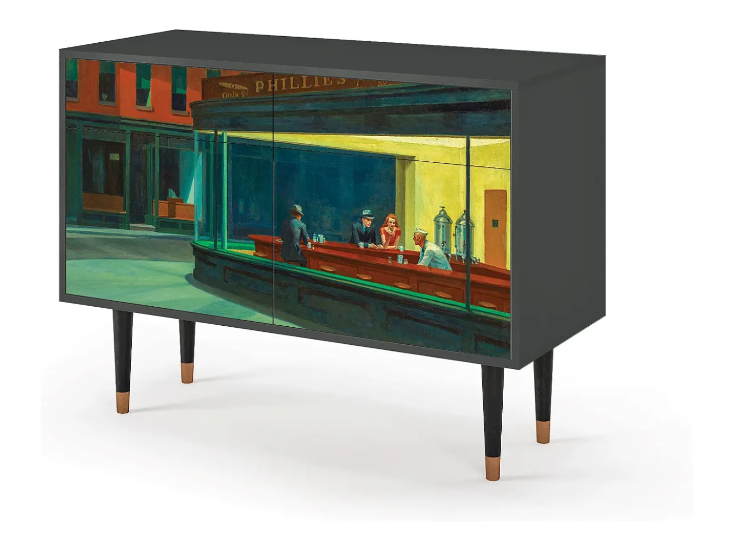 Aparador - 115x85x48 cm - BS4 - Nighthawks by Hopper, Antracita