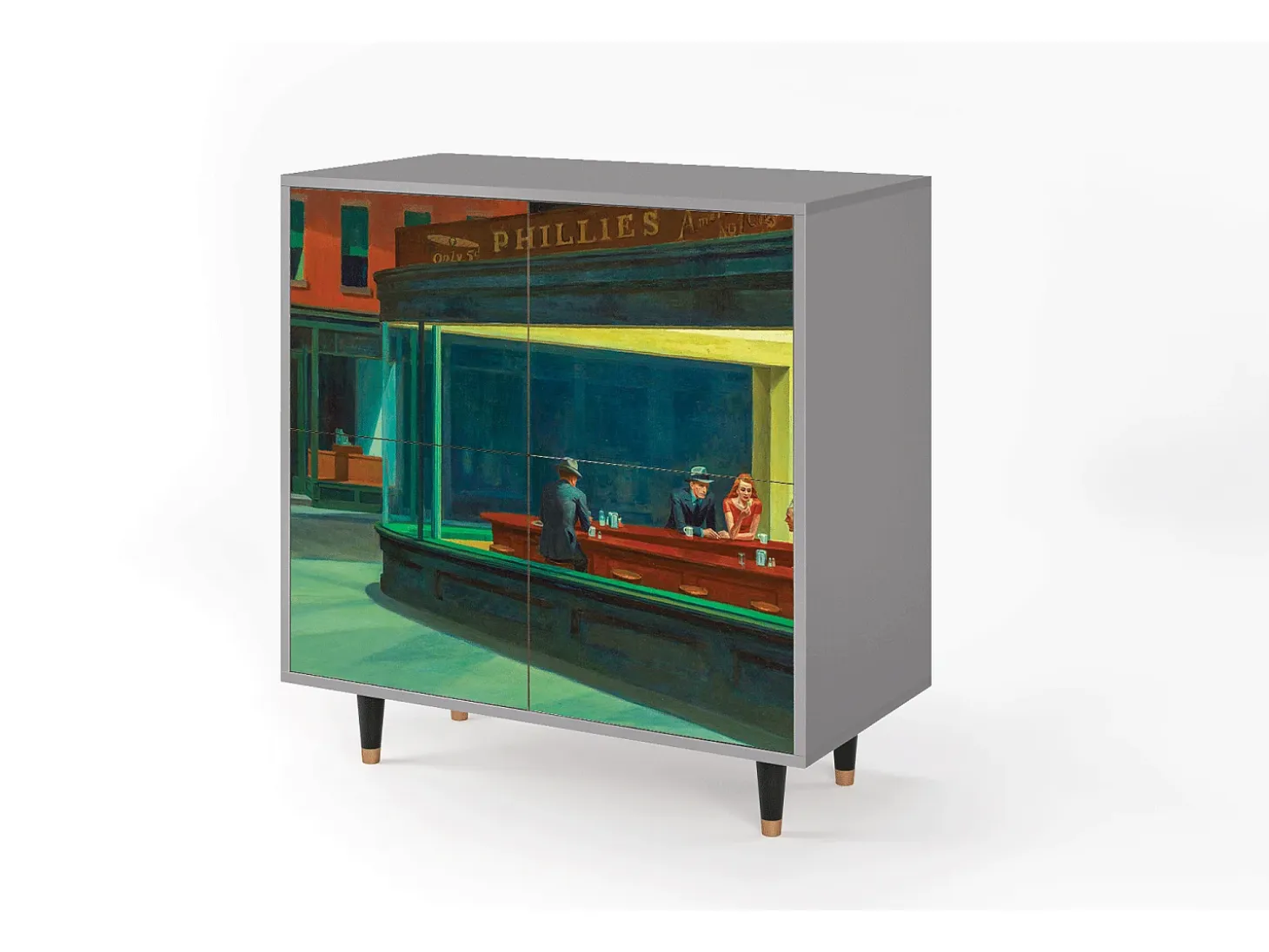 Aparador - 94x96x48 cm - BS3 - Nighthawks by Hopper, Gris