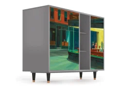 Aparador - 125x98x48 cm - BS2 - Nighthawks by Hopper, Gris