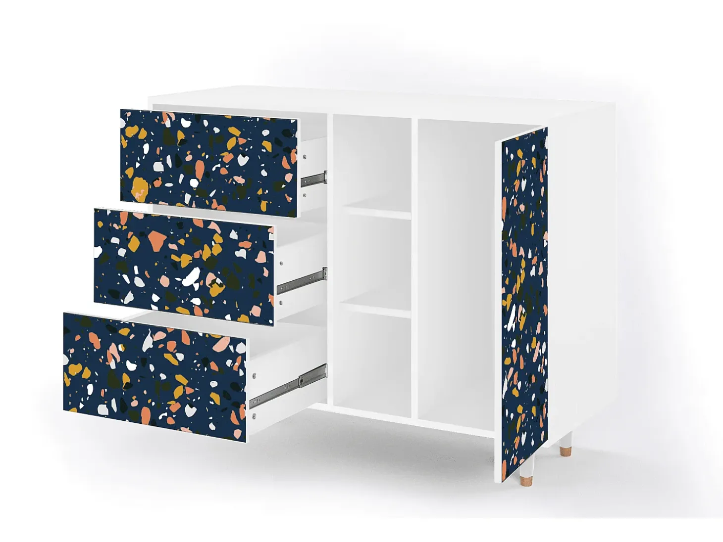 Aparador - 125x98x48 cm - BS2 - Night Sky Langhterns, Blanco