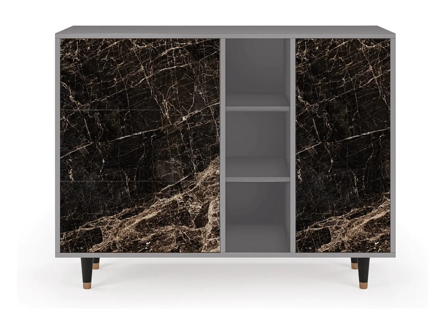 Aparador - 125x98x48 cm - BS2 - Night Abyss, Gris