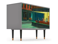Aparador - 115x85x48 cm - BS4 - Nighthawks by Hopper, Gris