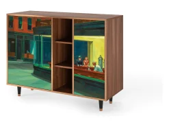 Aparador - 125x98x48 cm - BS2 - Nighthawks by Hopper, Nogal