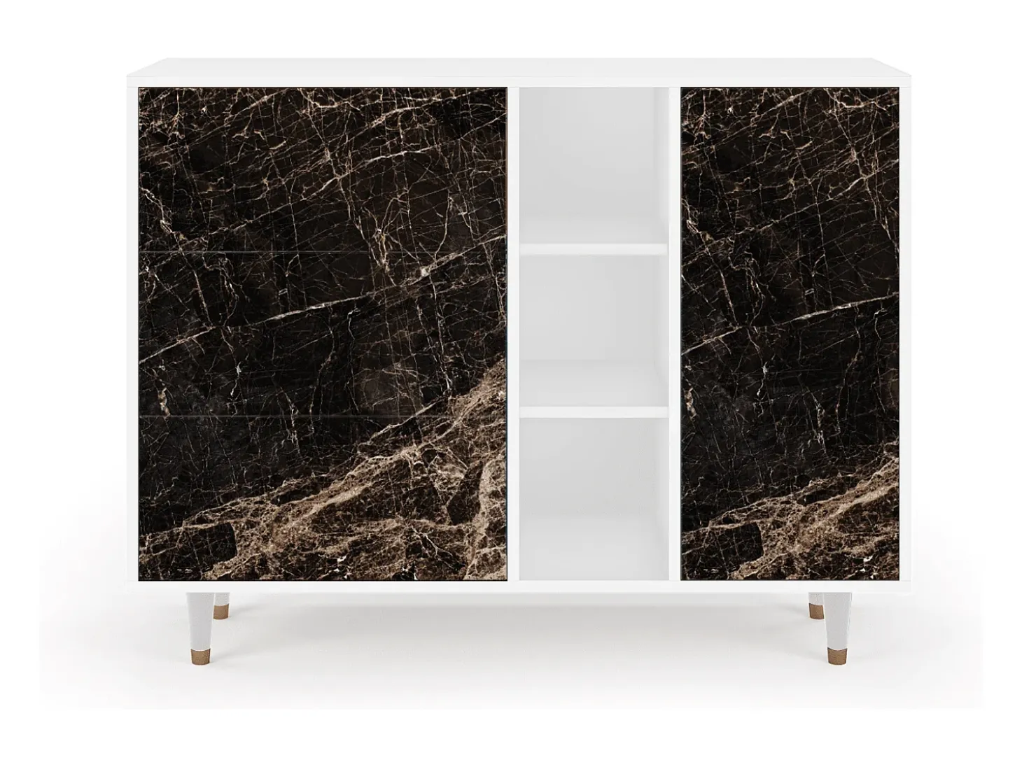 Aparador - 125x98x48 cm - BS2 - Night Abyss, Blanco