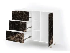 Aparador - 125x98x48 cm - BS2 - Night Abyss, Blanco