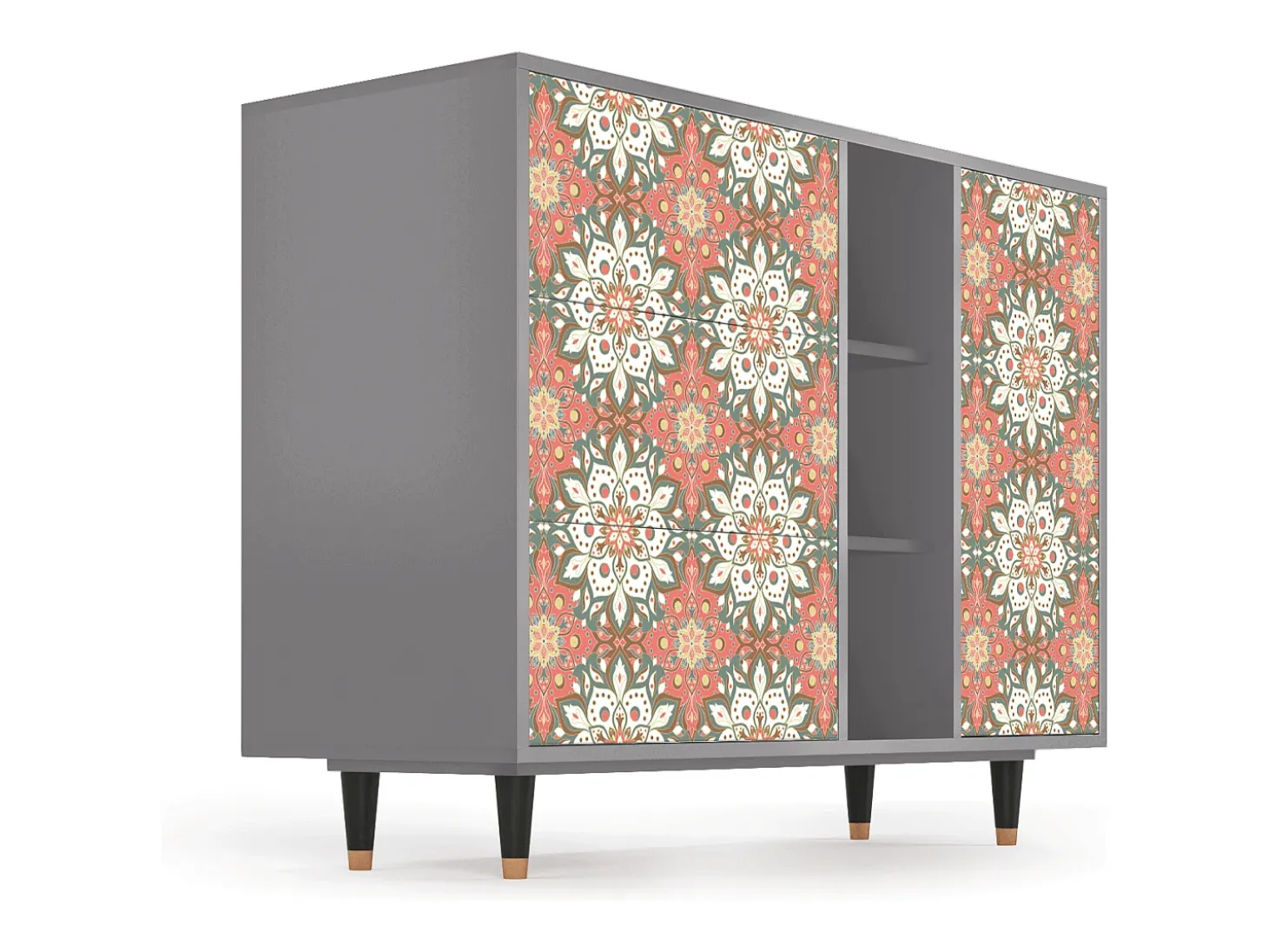 Aparador - 125x98x48 cm - BS2 - Peach Grove, Gris