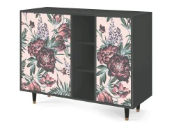 Aparador - 125x98x48 cm - BS2 - Peach Peonies, Antracita
