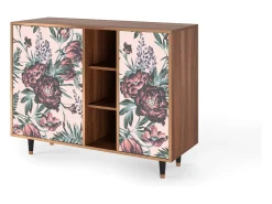 Aparador - 125x98x48 cm - BS2 - Peach Peonies, Nogal