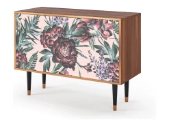 Aparador - 115x85x48 cm - BS4 - Peach Peonies, Nogal