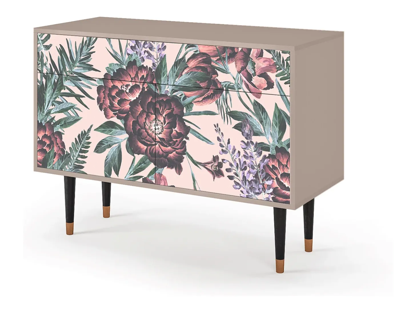 Aparador - 115x85x48 cm - BS4 - Peach Peonies, Latte