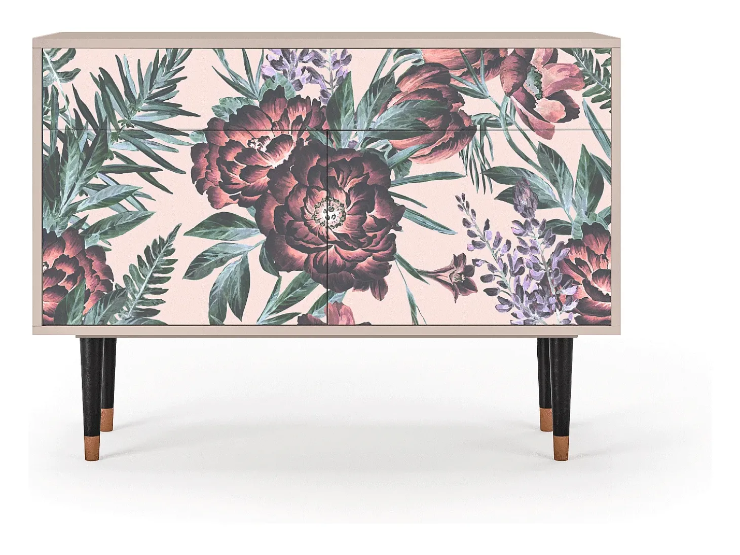 Aparador - 115x85x48 cm - BS4 - Peach Peonies, Latte