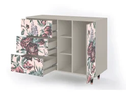 Aparador - 125x98x48 cm - BS2 - Peach Peonies, Arena