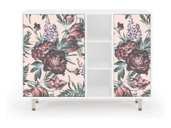 Aparador - 125x98x48 cm - BS2 - Peach Peonies, Blanco