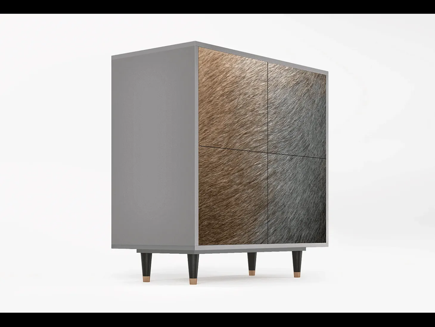 Aparador - 94x96x48 cm - BS3 - Peanut Hair, Gris