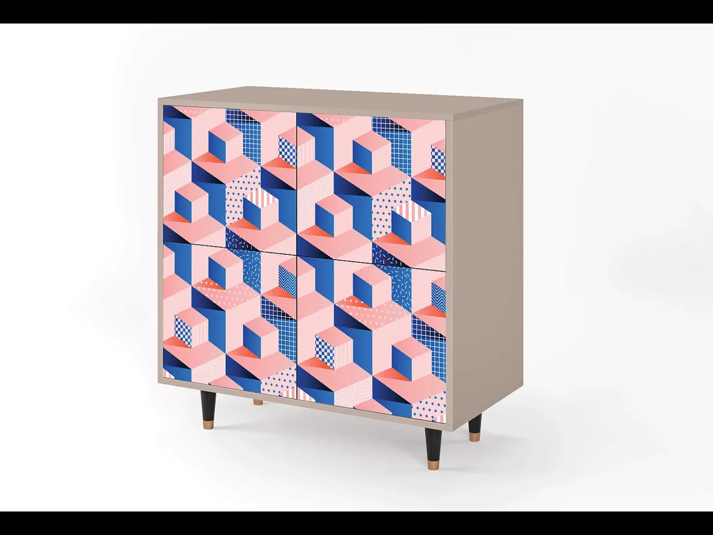 Aparador - 94x96x48 cm - BS3 - Pinky Squares, Latte