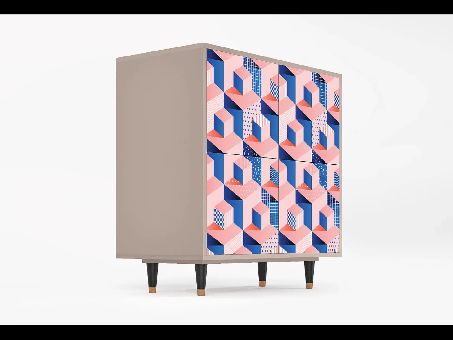 Aparador - 94x96x48 cm - BS3 - Pinky Squares, Latte