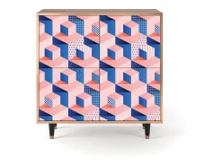 Aparador - 94x96x48 cm - BS3 - Pinky Squares, Nogal