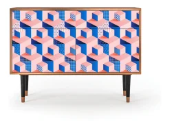Aparador - 115x85x48 cm - BS4 - Pinky Squares, Nogal