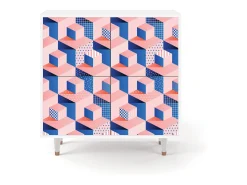 Aparador - 94x96x48 cm - BS3 - Pinky Squares, Blanco