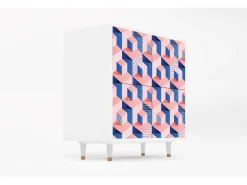 Aparador - 94x96x48 cm - BS3 - Pinky Squares, Blanco