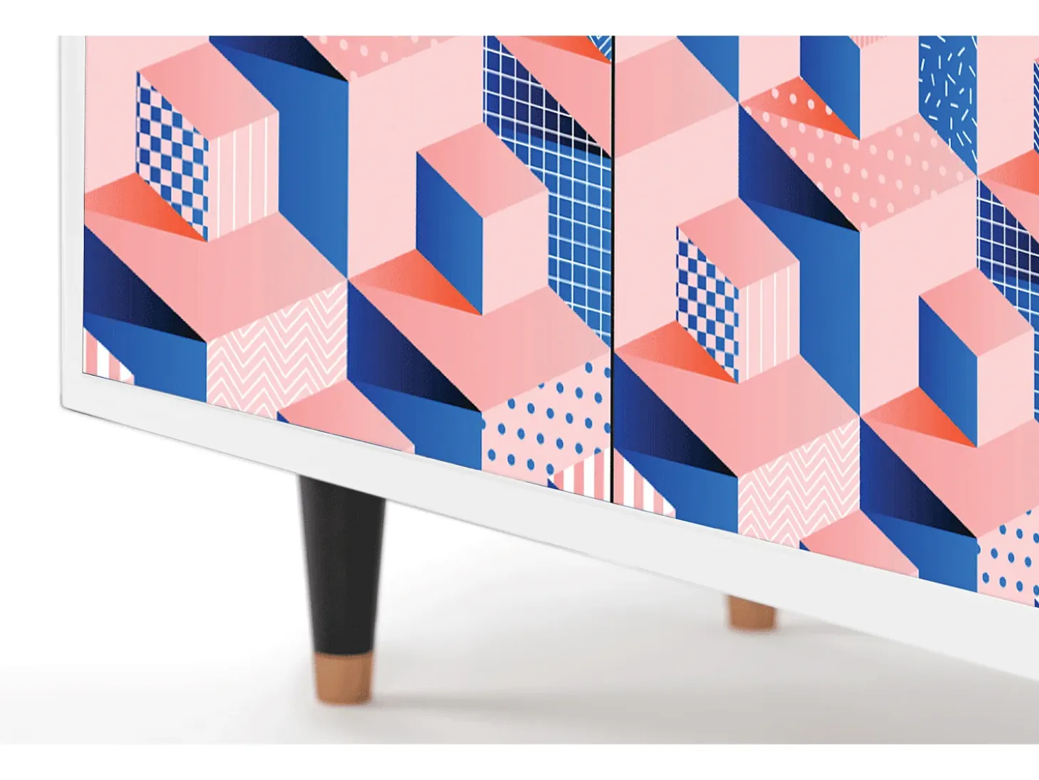 Aparador - 94x96x48 cm - BS3 - Pinky Squares, Blanco