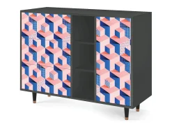Aparador - 125x98x48 cm - BS2 - Pinky Squares, Antracita