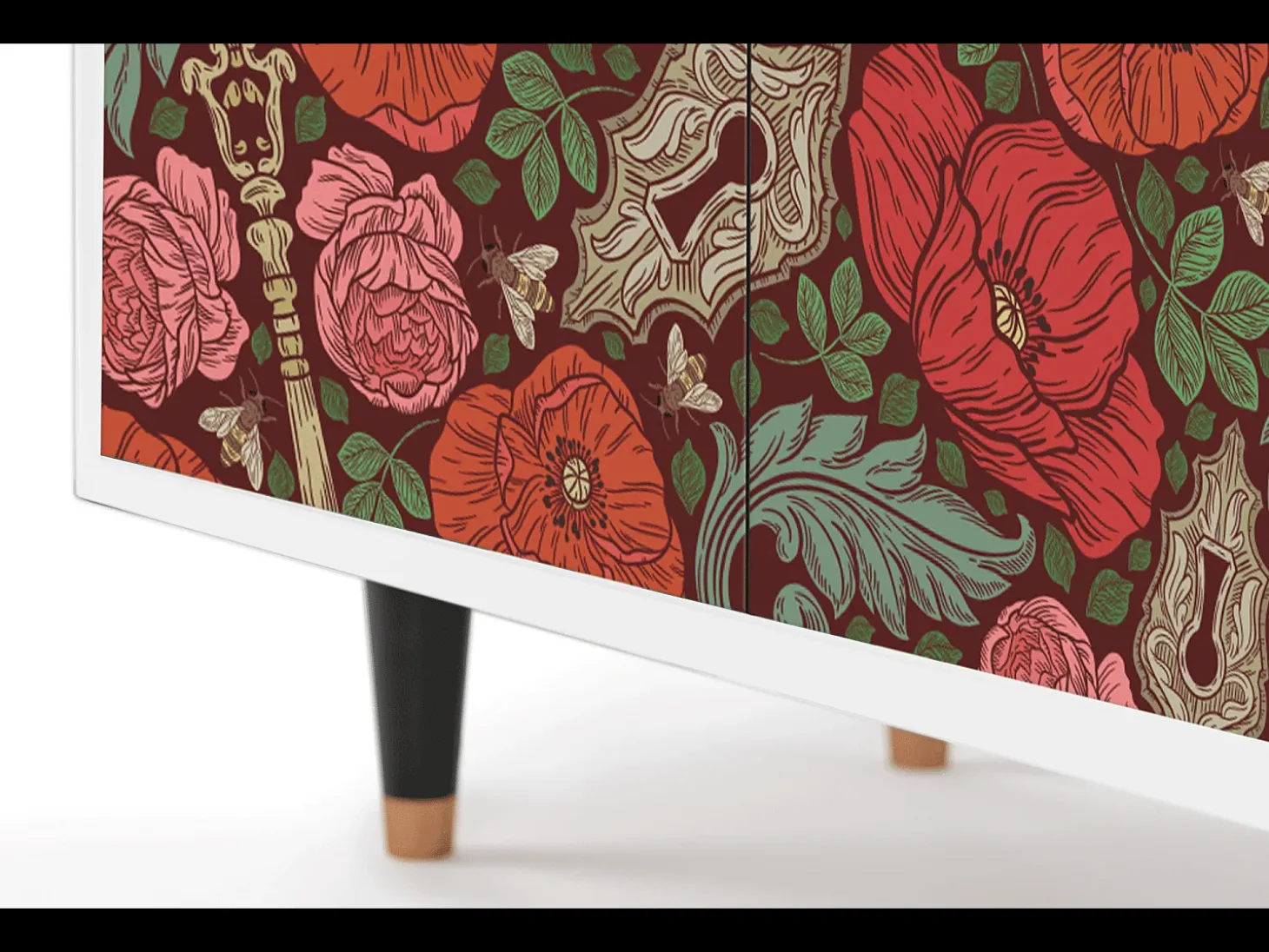 Aparador - 94x96x48 cm - BS3 - Poppy Garden, Blanco