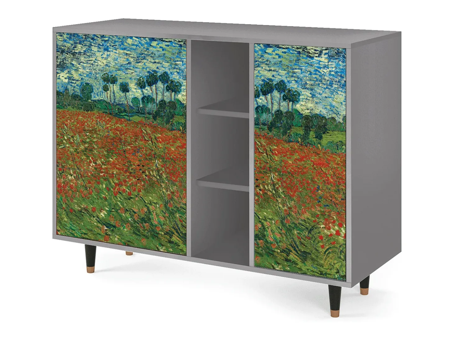 Aparador - 125x98x48 cm - BS2 - Poppy field by van Gogh, Gris