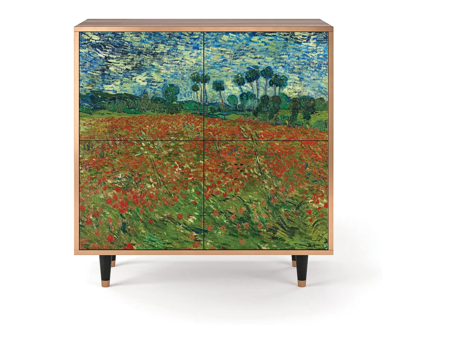 Aparador - 94x96x48 cm - BS3 - Poppy field by van Gogh, Nogal
