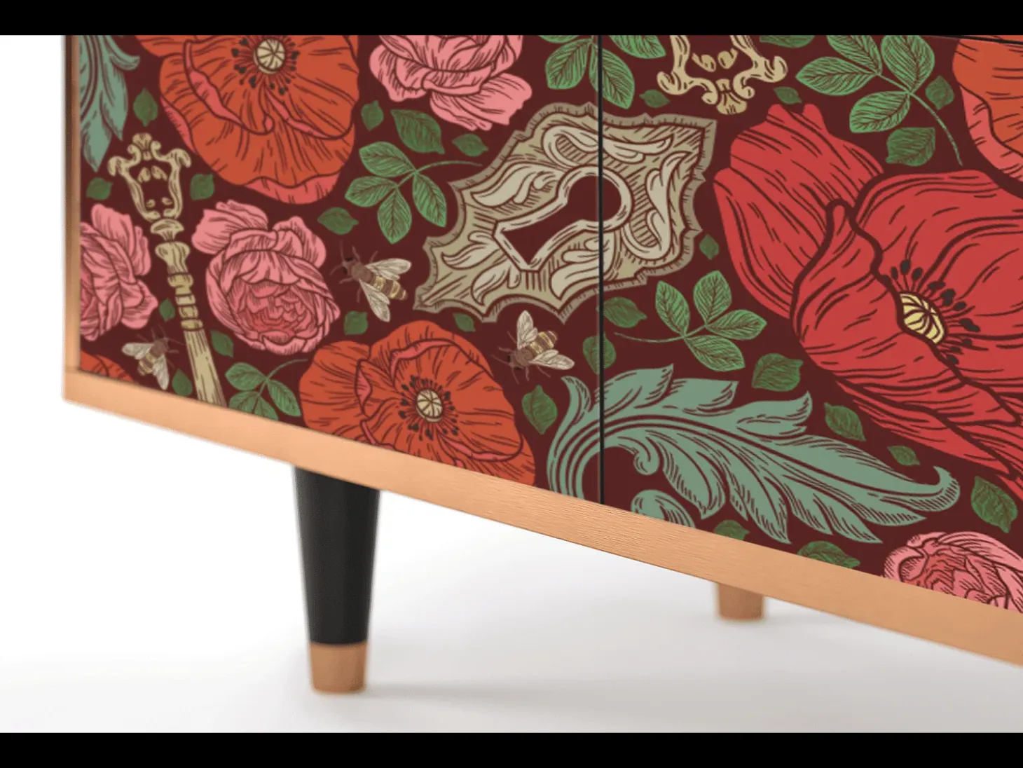 Aparador - 94x96x48 cm - BS3 - Poppy Garden, Nogal