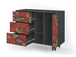 Aparador - 125x98x48 cm - BS2 - Poppy Garden, Antracita