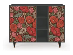 Aparador - 125x98x48 cm - BS2 - Poppy Garden, Antracita