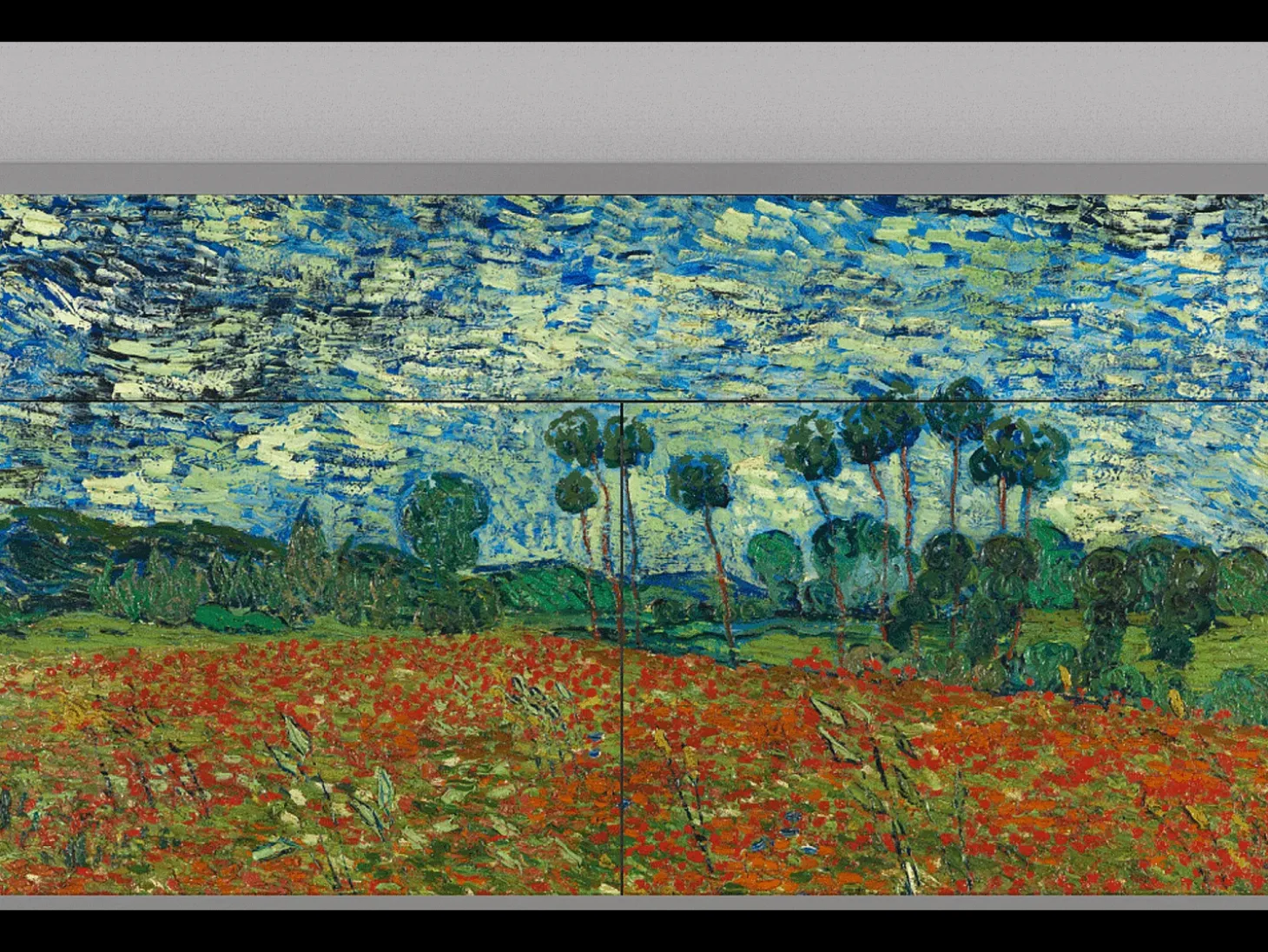 Aparador - 115x85x48 cm - BS4 - Poppy field by van Gogh, Gris