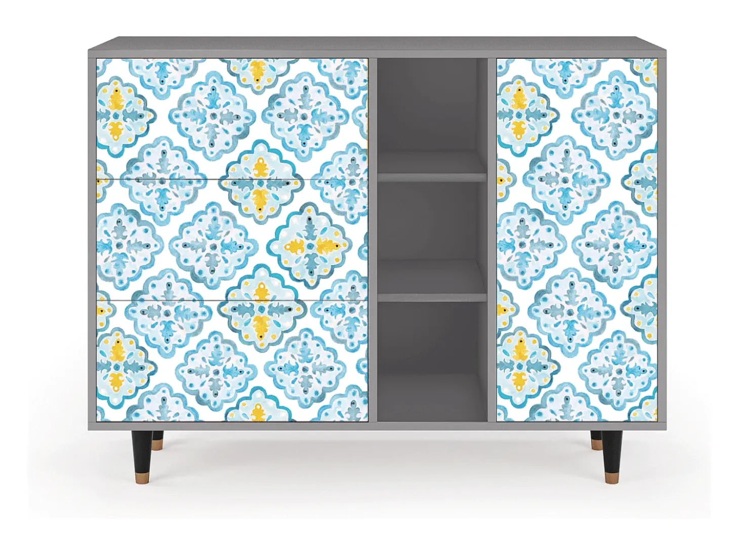 Aparador - 125x98x48 cm - BS2 - Portugese tiles, Gris