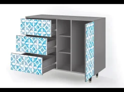 Aparador - 125x98x48 cm - BS2 - Porto Mood, Gris