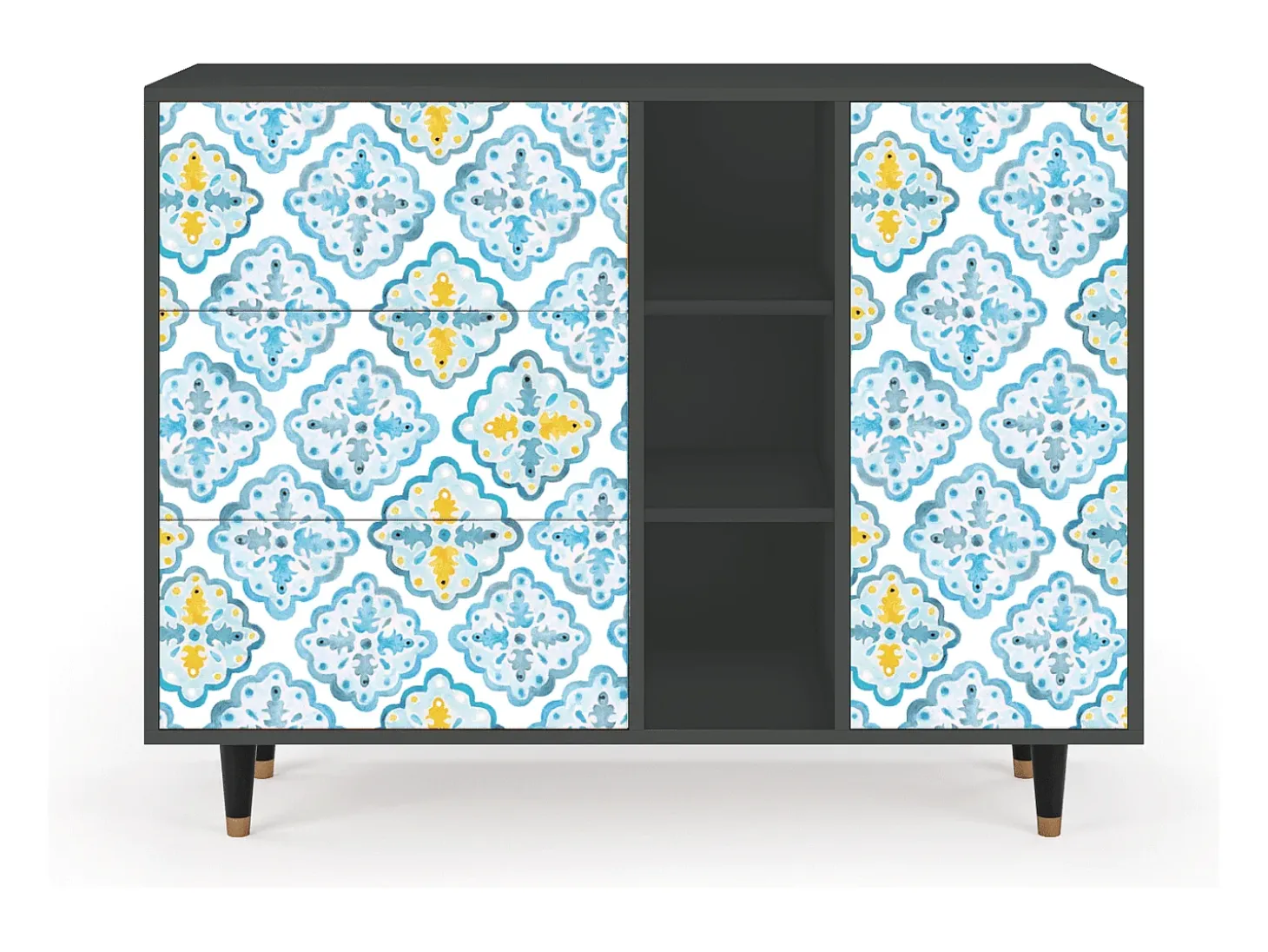 Aparador - 125x98x48 cm - BS2 - Portugese tiles, Antracita